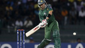 Umar Gul batting in T20 match